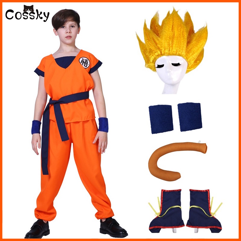 Dragon Ball Z Cosplay Costume เครื่องแต่งกายคอสเพลย์ ดราก้อนบอล Z เหมาะกับงานปาร์ตี้ฮาโลวีน สําหรับเด็กผู้ชาย