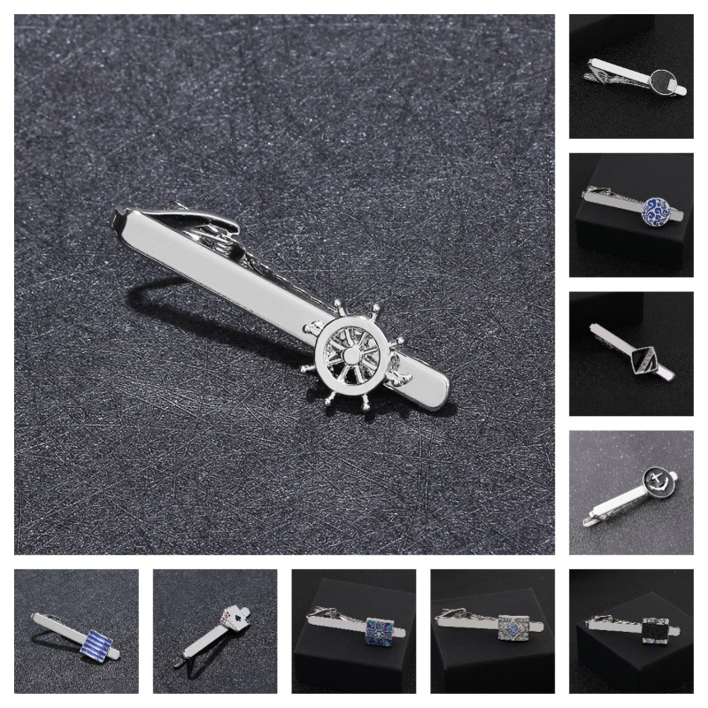 1 ชิ ้ นผู ้ ชายคุณภาพธุรกิจ Tie คลิป Professional ทองแดง Pinwheel Anchor Tie คลิปหลายสไตล ์ บุคลิกภาพที ่ เรียบง ่ ายเนคไทคลิป