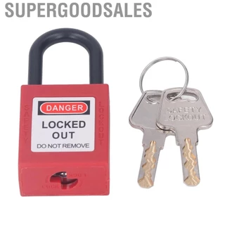 Supergoodsales 38 มม. Lockout Tagout Lock ไนลอนป้องกันฝุ่นพลังงานกุญแจแยกความปลอดภัยพร้อมกุญแจ 2 ดอก
