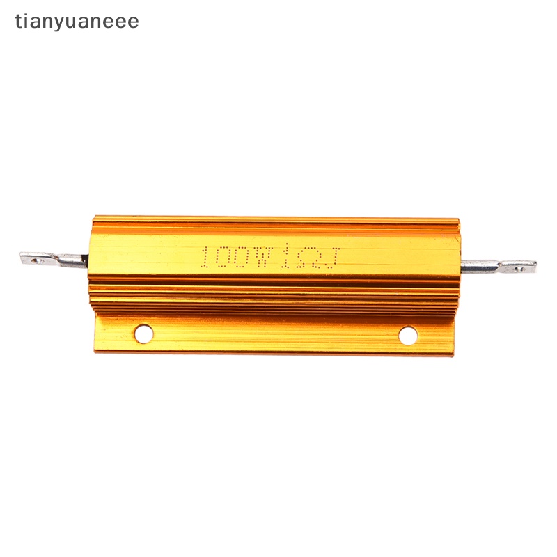 Tianyuaneee ใหม่ เคสตัวต้านทานสายไฟ อลูมิเนียม 100W 1 2 4 8 10 โอห์ม