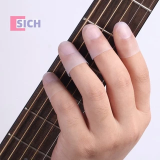[Sich] ใหม่ ปลอกสวมนิ้วมือ ซิลิโคน สําหรับเล่นกีตาร์ 4 ชิ้น