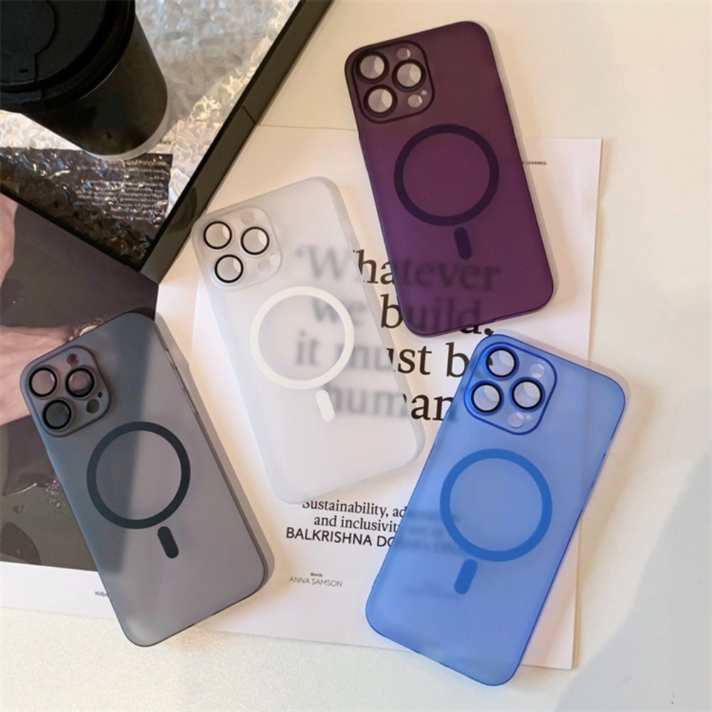 เคสโทรศัพท์มือถือ แบบแข็ง ผิวด้าน แม่เหล็ก บางพิเศษ สําหรับ iPhone 14 15 16 Pro Max