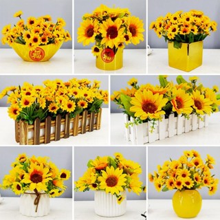 พร้อมส่ง แจกันดอกไม้ สไตล์มินิมอล กระถางพร้อมต้นไม้ปลอม