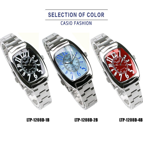 Hot sell!Casio Standard นาฬิกาข้อมือผู้หญิง รุ่น LTP-1208D LTP-1208D-1B LTP-1208D-2B LTP-1208D-4B