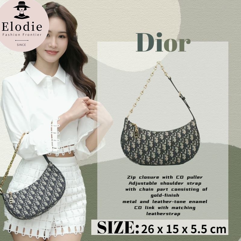 ⭐ดิออร์ Dior CD LOUNGE handbags/กระเป๋าสุภาพสตรี/กระเป๋าสะพายไหล่/กระเป๋าใต้วงแขน