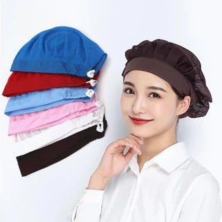หมวกเชฟ หมวกคลุมผม หมวกทําอาหาร บริการอาหาร ตาข่ายใส่ทํางาน โรงแรม