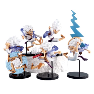 โมเดลฟิกเกอร์ PVC รูปปั้นอนิเมะ One Piece Nika Luffy Gear 5 5 ชิ้น ต่อชุด