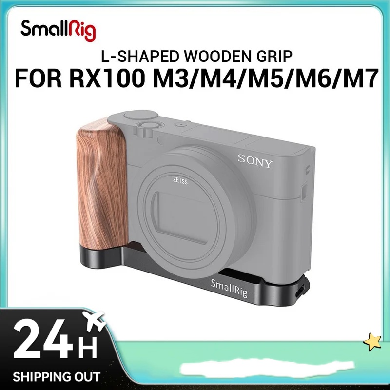 SmallRig RX100 M7 L-Shaped Wooden Grip สําหรับ Sony RX100 III / IV / V(VA) / VI / VII Rx100 M6 Vlog 