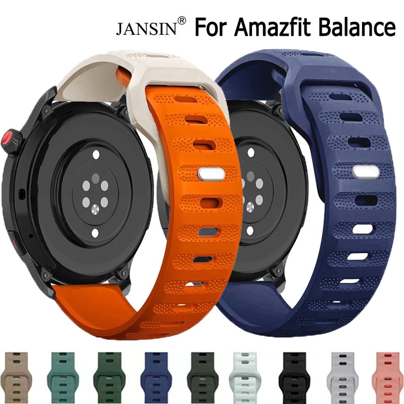 สาย Amazfit Balance สายนาฬิกา สายนาฬิกา ซิลิโคน สำหรับ Amazfit Balance สมาร์ทวอทช์