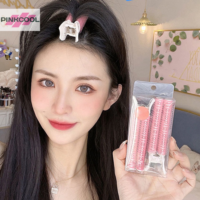 Pinkcool ขายดี กิ๊บติดผมหน้าม้า แบบขนปุย 2 ชิ้น ต่อชุด