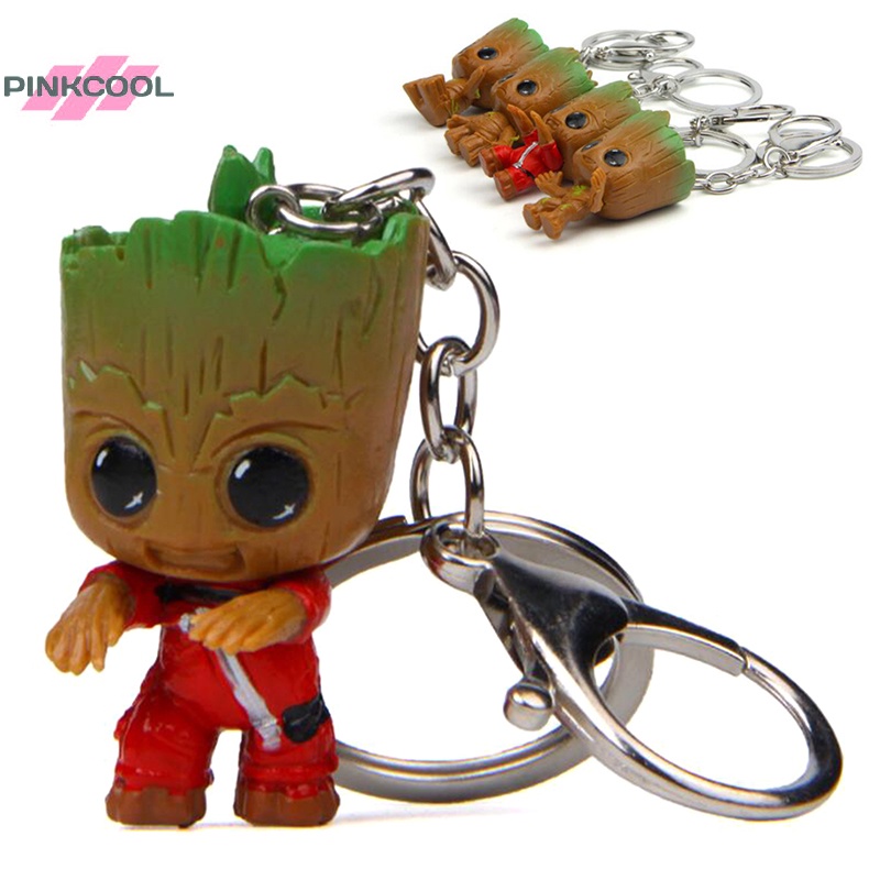Pinkcool ขายดี พวงกุญแจฟิกเกอร์ Guardians of Galaxy Tree Man Groot สําหรับรถยนต์
