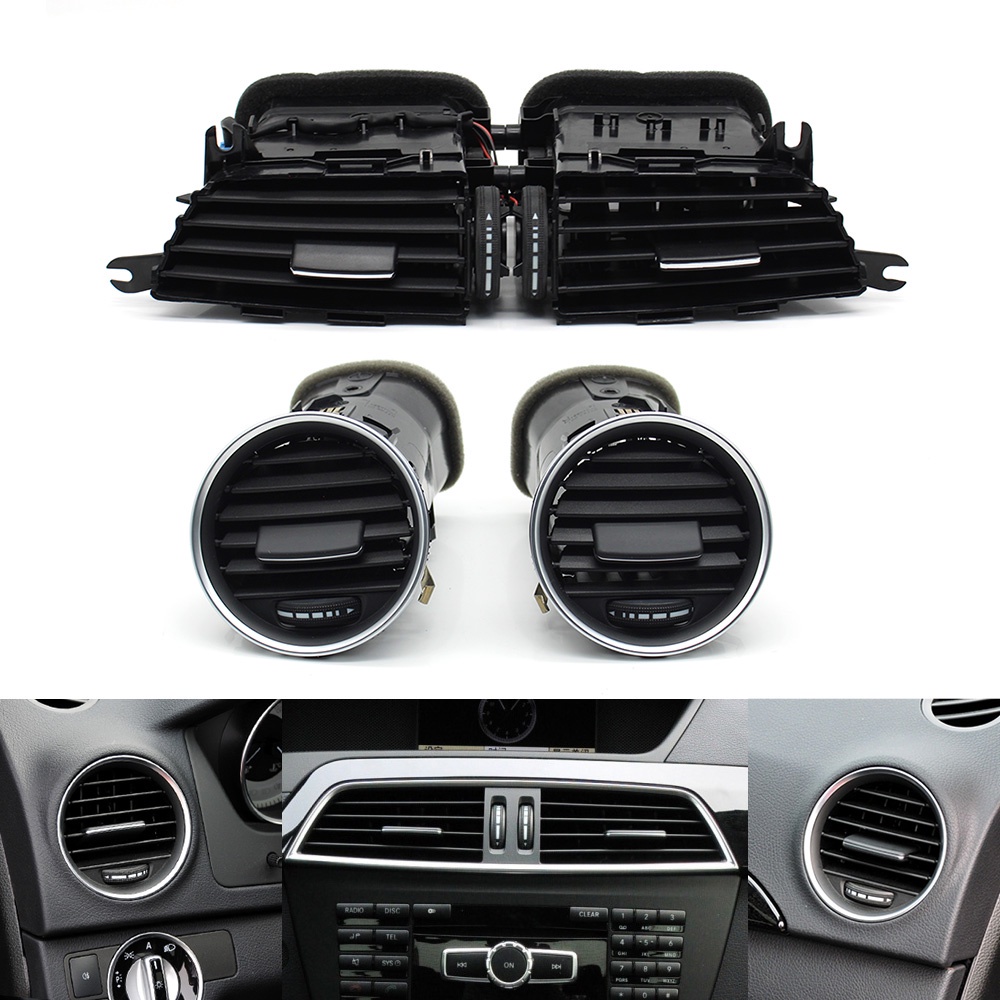 กระจังหน้าเครื่องปรับอากาศ ซ้าย ขวา สําหรับ Mercedes Benz C Class W204 LCI 2011-2014 C200 C260 C300