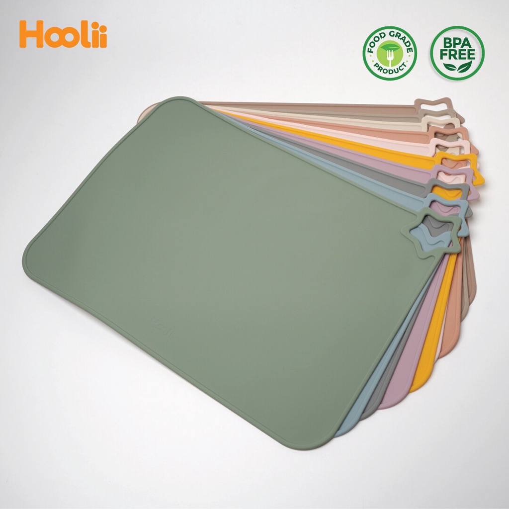 Hoolii แผ่นรองจานซิลิโคน แผ่นรองซิลิโคนอเนกประสงค์