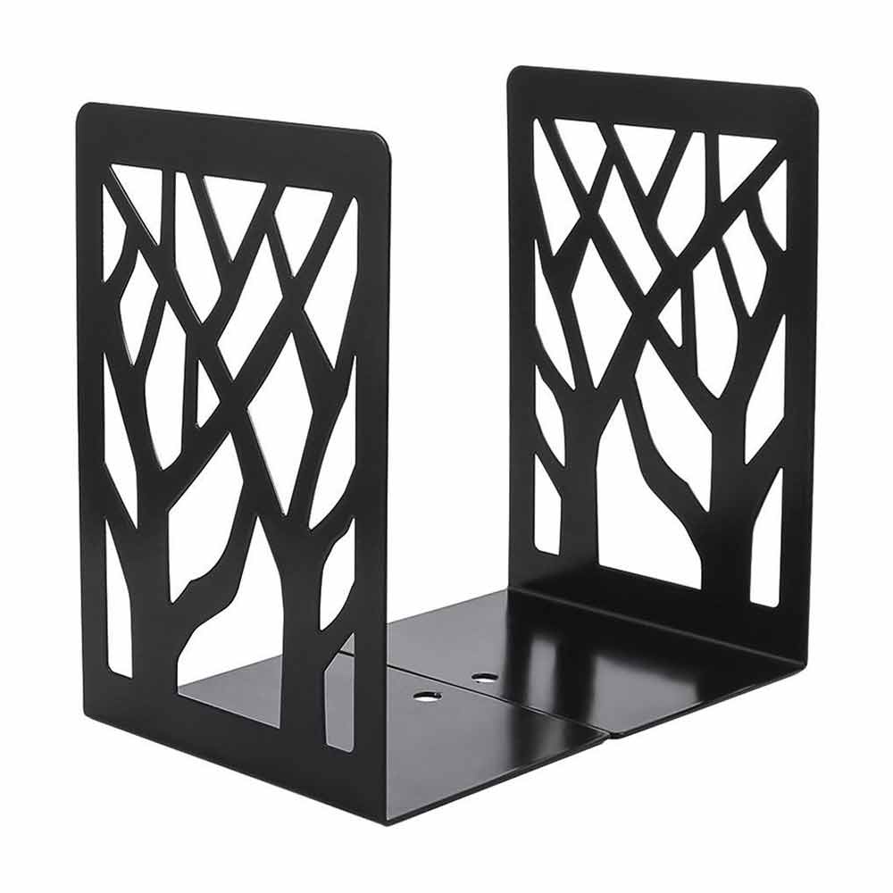 Fashion Book Ends School Supplies Book Support Book Stand Universal Office Supplies Non-Skid Hollow Out Home Decorative Storage Bookrack Desk Organizer Holder

