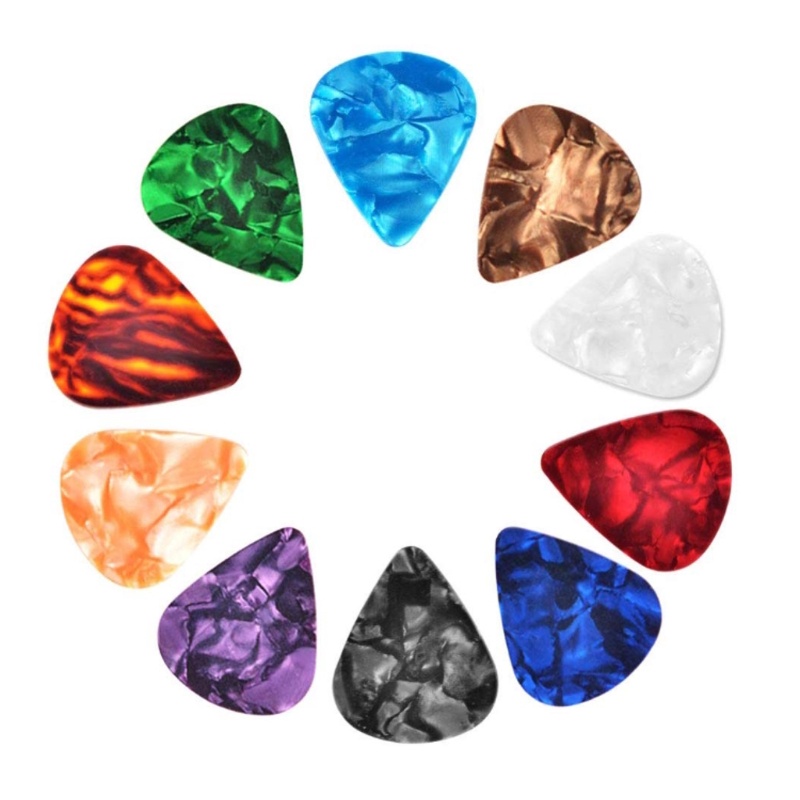 SUN 20 ชิ้นทนทานกีตาร์ Pick 4 ความหนาที่แตกต่างกัน Plectrums Heart Guitar Pick
