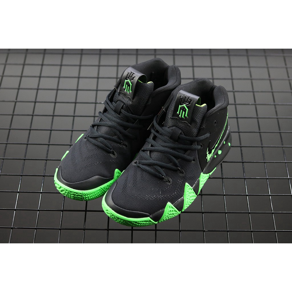 Nike Kyrie 4 Halloween Black/Rage Green รองเท้าบาสเก็ตบอลผู้ชาย แฟชั่น