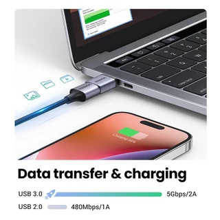 Ugreen อะแดปเตอร์แปลงสายเคเบิล Usb C Otg Usb 3.0 เป็น Type C สําหรับ Samsung S10 Usb Otg
