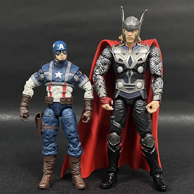 โมเดลฟิกเกอร์ ภาพยนตร์ Avengers Captain America Thor Marvel ของเล่นสําหรับเด็ก