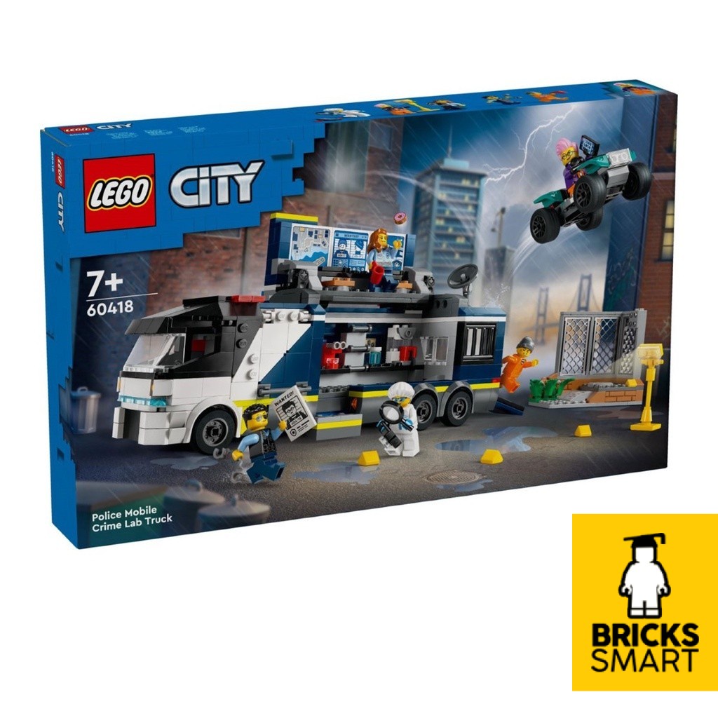 LEGO 60418 City Police Mobile Crime Lab Truck Building Toy Set (674 ชิ้น)