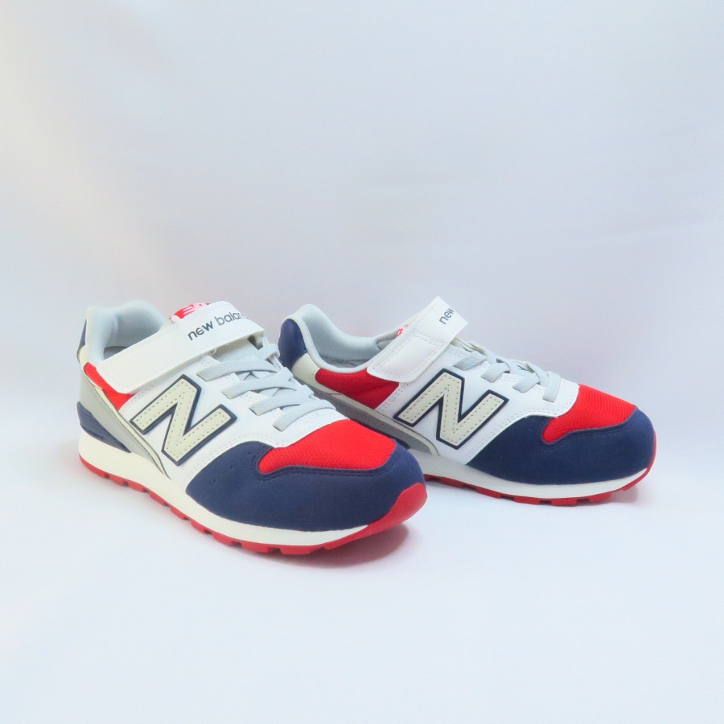 New Balance 996 Middle Children รองเท้าลำลอง YV996XE3 Velcro Felt Wide Last กีฬาเด็กสีขาวสีฟ้าสีแดง