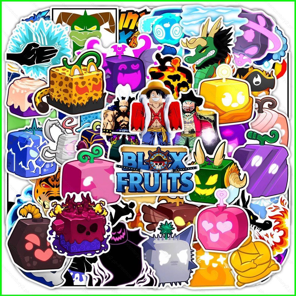 Yg 60 ชิ้น / เซต ROBLOX Blox Fruits เกมผลไม้ สติกเกอร์การ์ตูน ปาร์ตี้ ตกแต่งกีตาร์ แล็ปท็อป กระเป๋าเดินทาง สติกเกอร์กันน้ํา