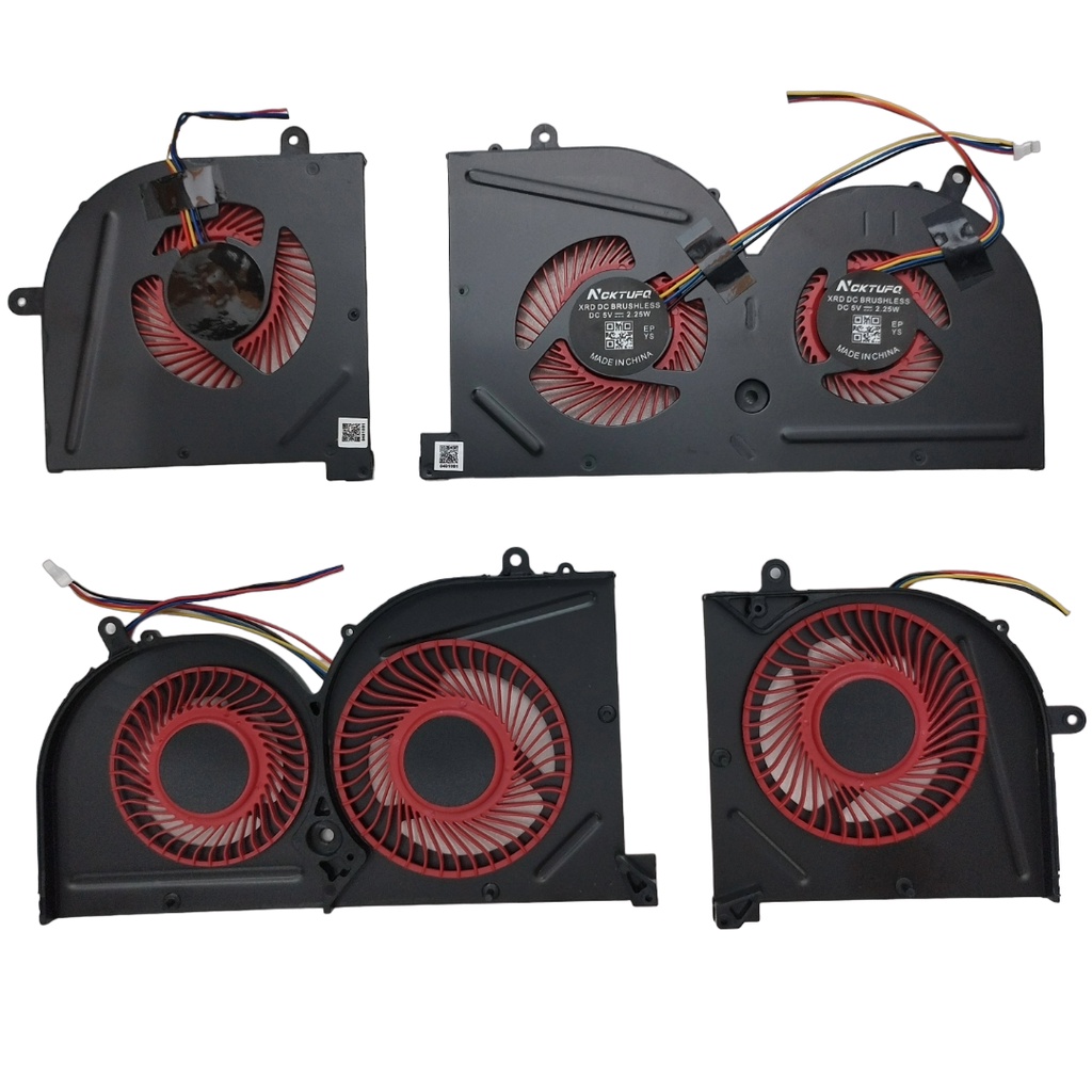 พัดลมระบายความร้อนแล็ปท็อป โน๊ตบุ๊ค MSI Stealth Pro GS63 GS73 6RF 7RE 7RG 6K2, MS-17B Laptop Cooling Fan
