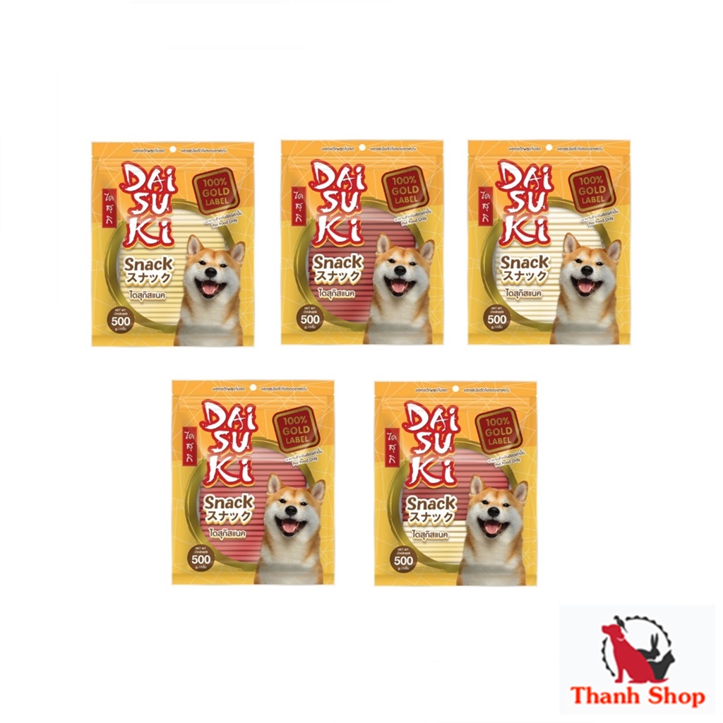 Daisuki Snack ไดสุกิ สแน็ค ขนมน้องหมา หลากรส 500 g.