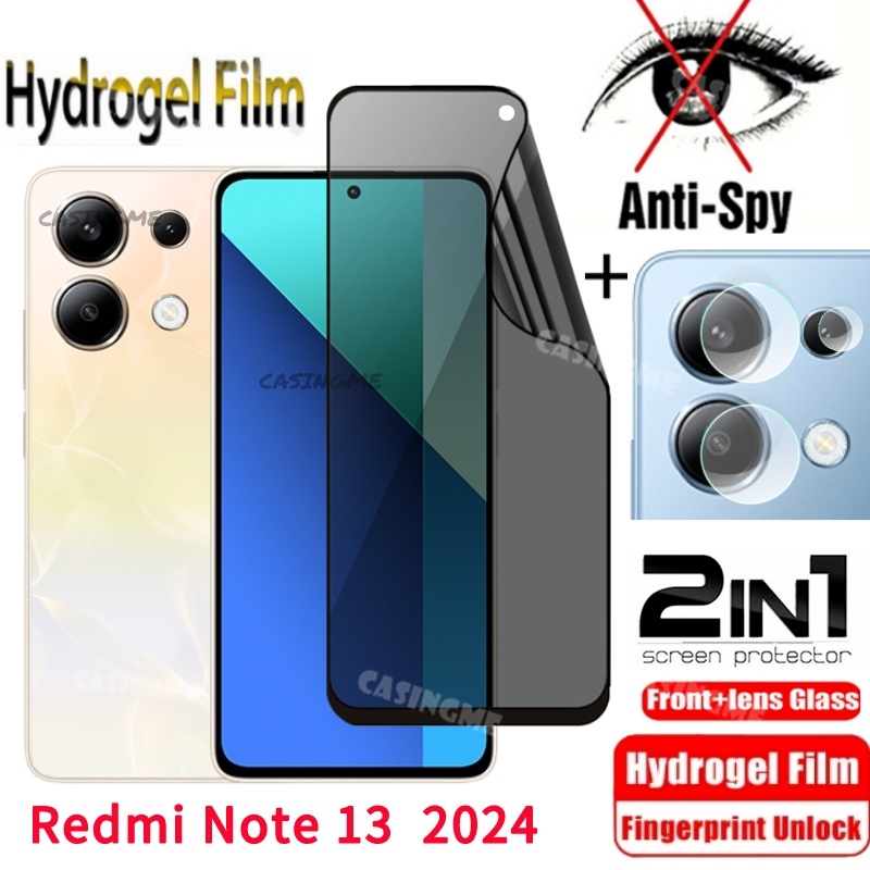 Redmi Note 13 2024 ฟิล์มไฮโดรเจลนิ่ม ป้องกันหน้าจอ ป้องกันการแอบมอง เพื่อความเป็นส่วนตัว สําหรับ Redmi Note13 4G Note 13 13 Pro Plus + 5G 4G ฟิล์มป้องกันกล้อง
