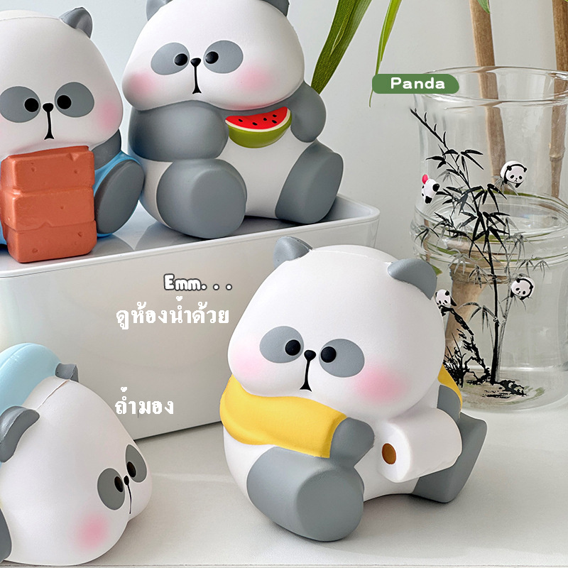 【พร้อมส่ง】ของเล่นคลายการบีบอัดแพนด้า ตุ๊กตาเด้งช้า