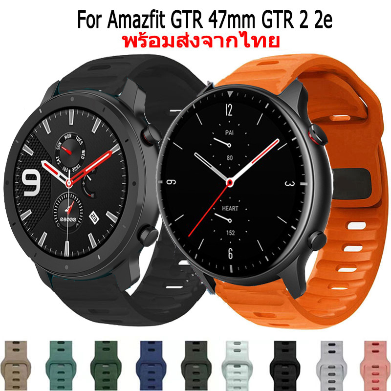 สาย Amazfit GTR 47mm GTR 2 2e สายนาฬิกาข้อมือยางซิลิโคน สําหรับ  amazfit gtr47mm gtr2 2e Smart Watch สมาร์ทวอทช์
