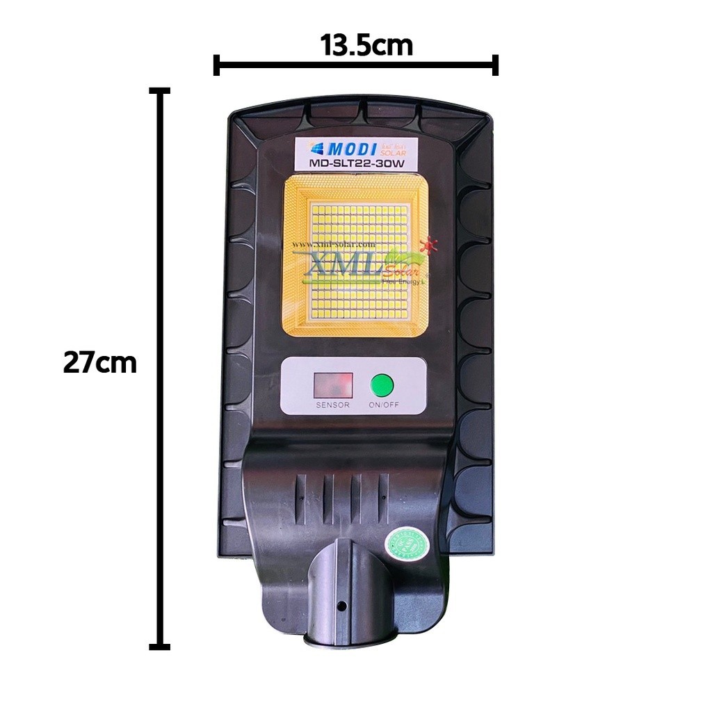 โคมไฟถนน โคมไฟถนนโซล่าเซลล์ รุ่น Modi x XML 30W. + Motion (แสง : ขาว)(1 แถม 1) โคมไฟพลังแสงอาทิตย์ ไ