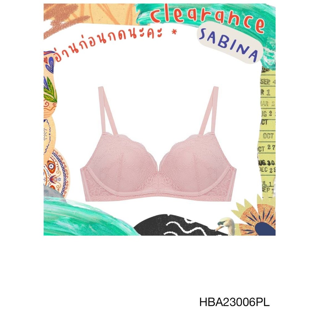 Sabina *clearance*อ่านก่อนกดนะคะ* Habpy Doomm Doomm Level 4 เสื้อชั้นใน ไร้โครง รหัส HBA23006PL - สีชมพูอ่อน