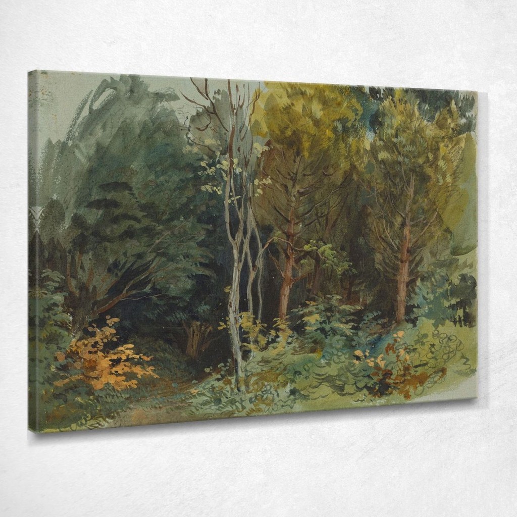 The Edge Of A Wood At Nohant Eugène Delacroix, edx129 ภาพพิมพ์บนผ้าใบแคนวาส