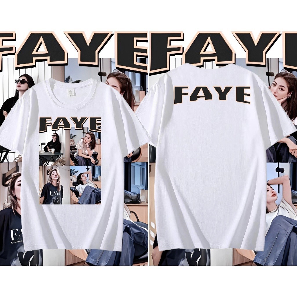 เสื้อยืดผ้าฝ้ายแท้ Blank Series Faye Peraya Yang แขนสั้น แบบไทยๆ