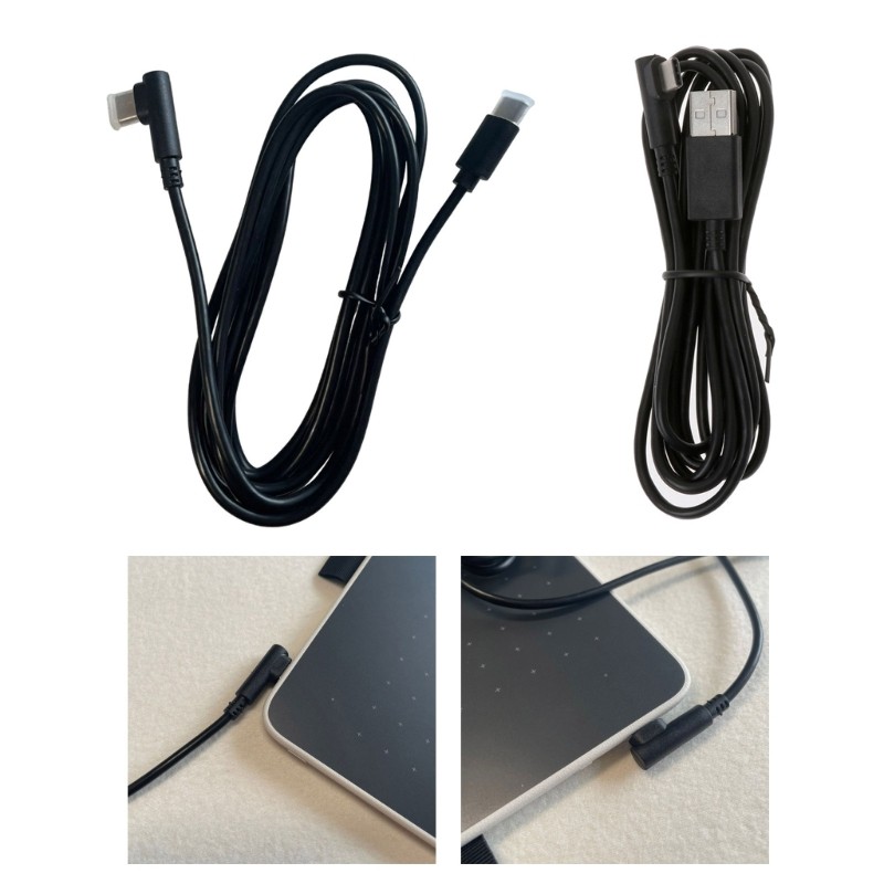 NERV การชาร์จและสายเคเบิลข้อมูลที่มีประสิทธิภาพสําหรับ GC610 H1161 H320M Q620M กราฟิกแท็บเล็ตแหล่งจ่