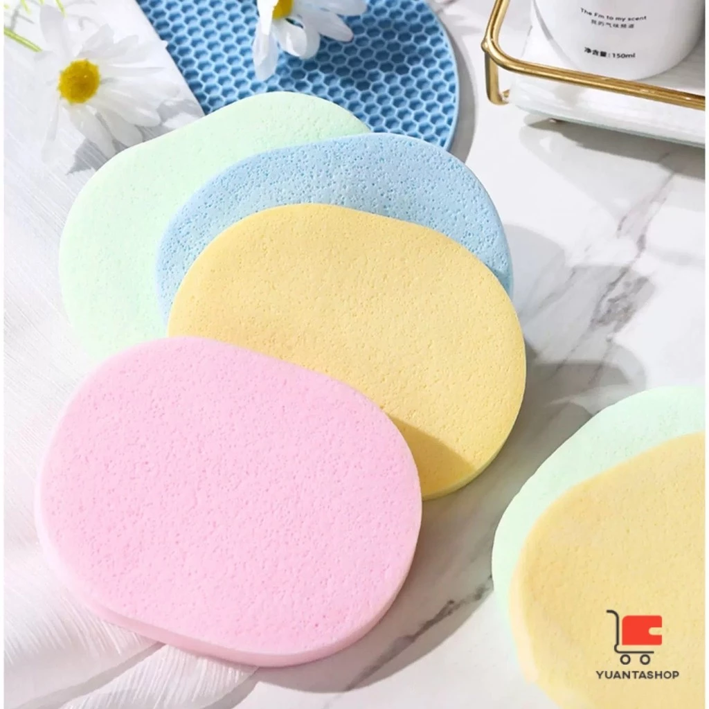 ฟองน้ำทำความสะอาดใบหน้า ฟองน้ำเช็ดหน้า พร้อมส่งในไทย ฟองน้ำล้างหน้า face wash sponge
