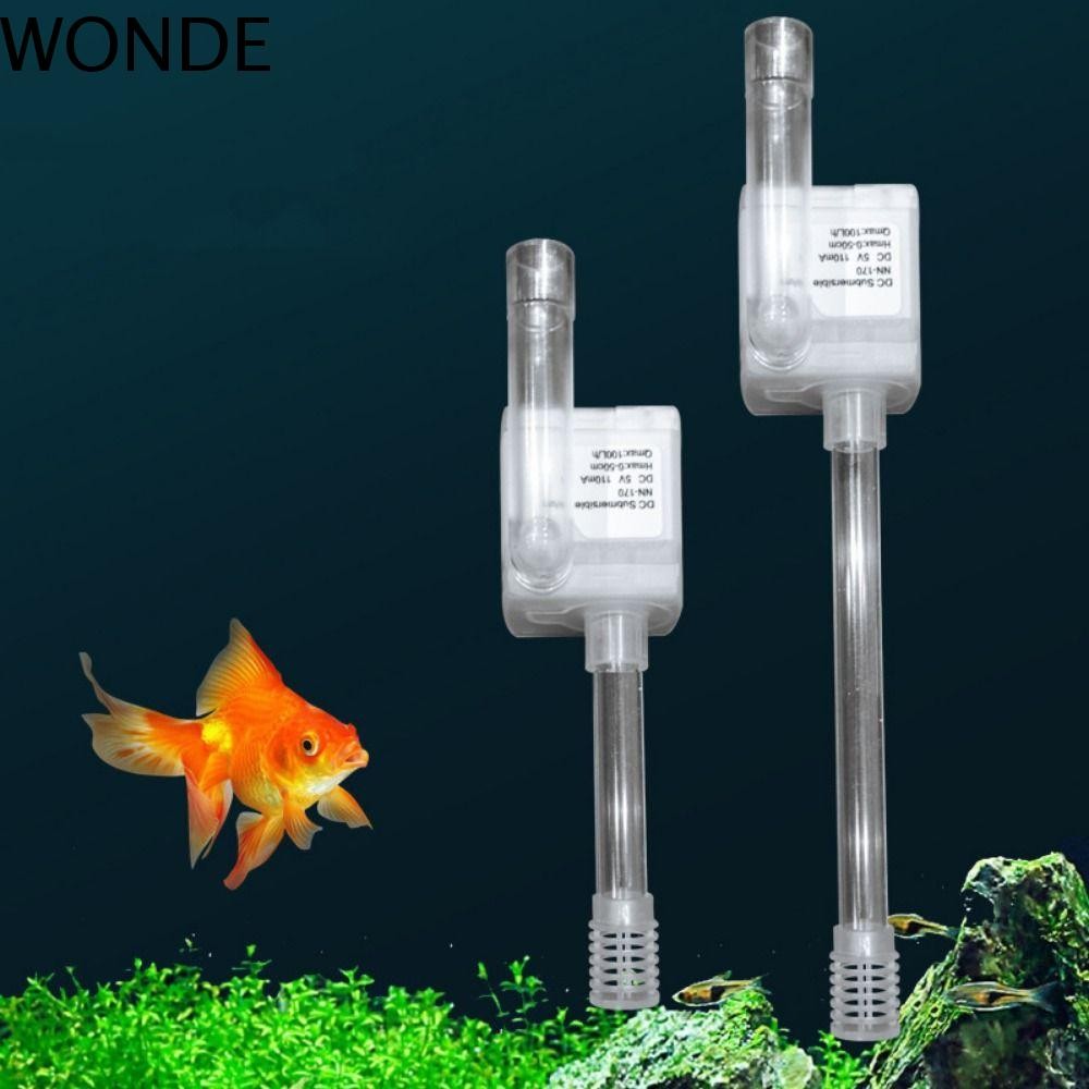 Wonde ปั๊มจุ่มขนาดเล็ก, USB ปั๊มน้ําขนาดเล็กที่เงียบสงบเป็นพิเศษ, ปั๊มจุ่มตู้ปลาพลาสติก 1W น้ําพุถ้วยดูดตู้ปลา