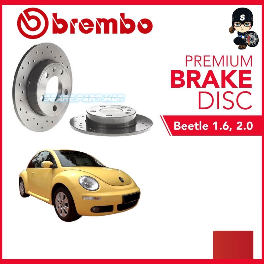 BREMBO Xtra โรเตอร์ด้านหลัง (2 ชิ้น) - VW Beetle 1.6, 2.0