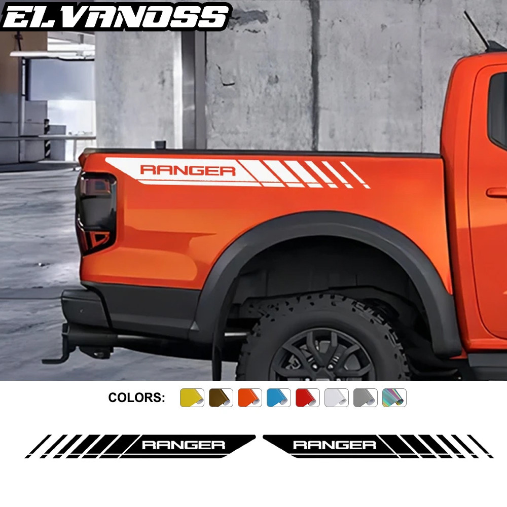 CUTNG สติกเกอร์รถกระบะด้านหลังสติกเกอร์ด้านข้างสําหรับ Ford Ranger Raptor สติ๊กเกอร์ติดรถยนต์รถบรรทุกฟิล์มไวนิล