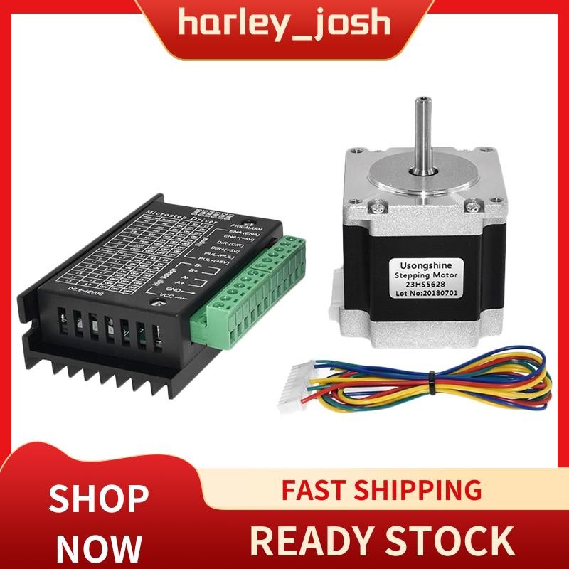 harley_josh Nema 23 23HS5628 Stepper Motor 57 มอเตอร์ 2.8A พร้อม TB6600 Stepper Motor Driver NEMA17 