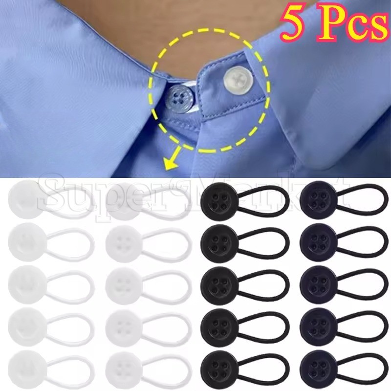 [ ที่โดดเด่น ] หัวเข็มขัดส่วนขยายปลอกคอ - ปุ่มข้อมือไม่มีรอยต่อ - ตัวขยายเอว ไม่จํากัดเพศ - ชุดยืดหยุ่นเสื้อ ยืด รัด - อุปกรณ์เสื้อผ้า - อุปกรณ์ตัดเย็บ ทําเอง