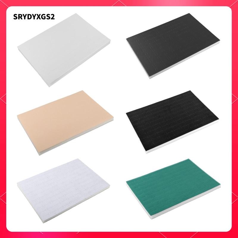 [Srydyxgs2] กล่องเก็บของฟองน้ําผู้ถือแหวนถือ100แหวนปฏิบัติตู้โชว์กล่องแหวนถาดแสดงแผ่นฟองน้ําสําหรับเครื่องประดับแสดงขายปลีก