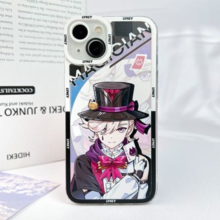 Genshin impact Lyney transparent Case for iPhone 14 13 12 11 pro promax x xs xsmax xr 7 8 plus