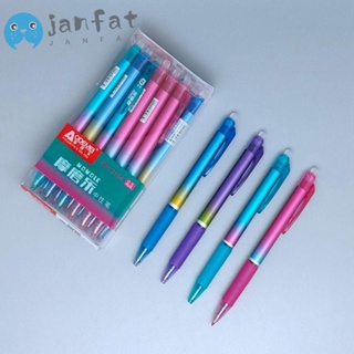 Janfat ปากกาลูกลื่น 0.5 มม. 2 สี ลบได้ สําหรับนักเรียน สํานักงาน 12 ชิ้น ต่อชุด