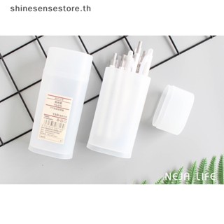 Shine กล่องดินสอพลาสติกใส สีพื้น แบบเรียบ สําหรับใส่เครื่องเขียนนักเรียน