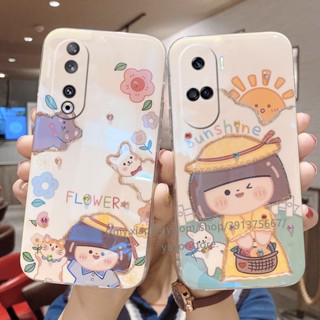 Phone Case Honor 90 5G 90 Lite 2023 Honor 90 Lite พร้อมส่ง เคสโทรศัพท์มือถือแบบนิ่ม กันกระแทก ลายการ์ตูนเด็กผู้หญิง ดวงอาทิตย์ สําหรับ