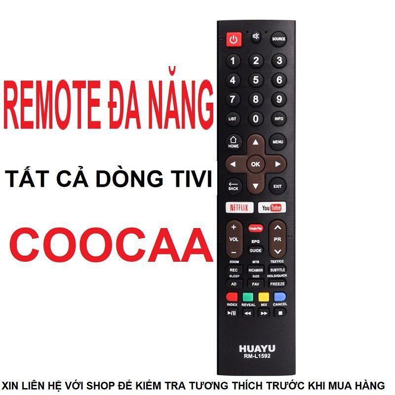 รีโมทคอนโทรลทีวี Coocaa Smart RM-L1592