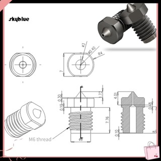[Sy] หัวฉีดโลหะ ลดความต้านทาน ทนต่อการสึกหรอ อุปกรณ์เสริม สําหรับเครื่องพิมพ์ 3d 0.2 0.3 0.5 0.6 0.8 1 มม.