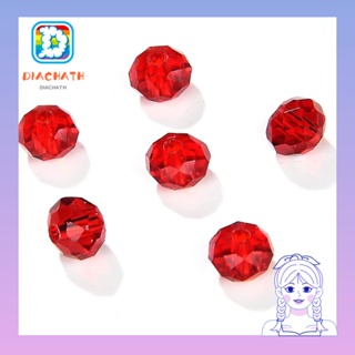 Diachath ลูกปัดแก้ว สีแดง 8 มม. สําหรับทําเครื่องประดับ สร้อยคอ DIY 330 ชิ้น