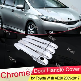 Zr ฝาครอบมือจับประตูรถยนต์ โครเมี่ยม อุปกรณ์เสริม สําหรับ Toyota Wish 20 AE20 2010 -2017